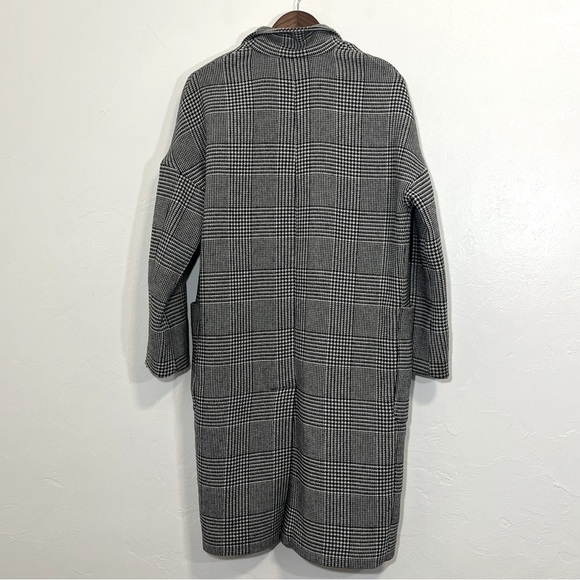 ALLSAINTS Houndstooth Wool Blend Coat Size Small - Picture 10 of 11